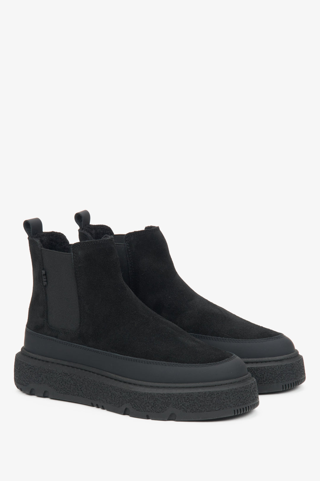 Winter Chelsea boots for women by Estro made of velour.