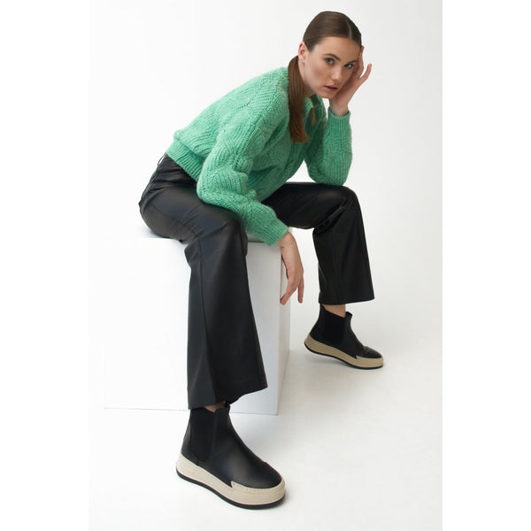 Women's Black Boots made from Genuine Leather Estro ER00111964.