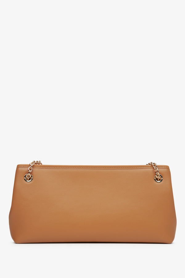 Women's brown leather bag - reverse.