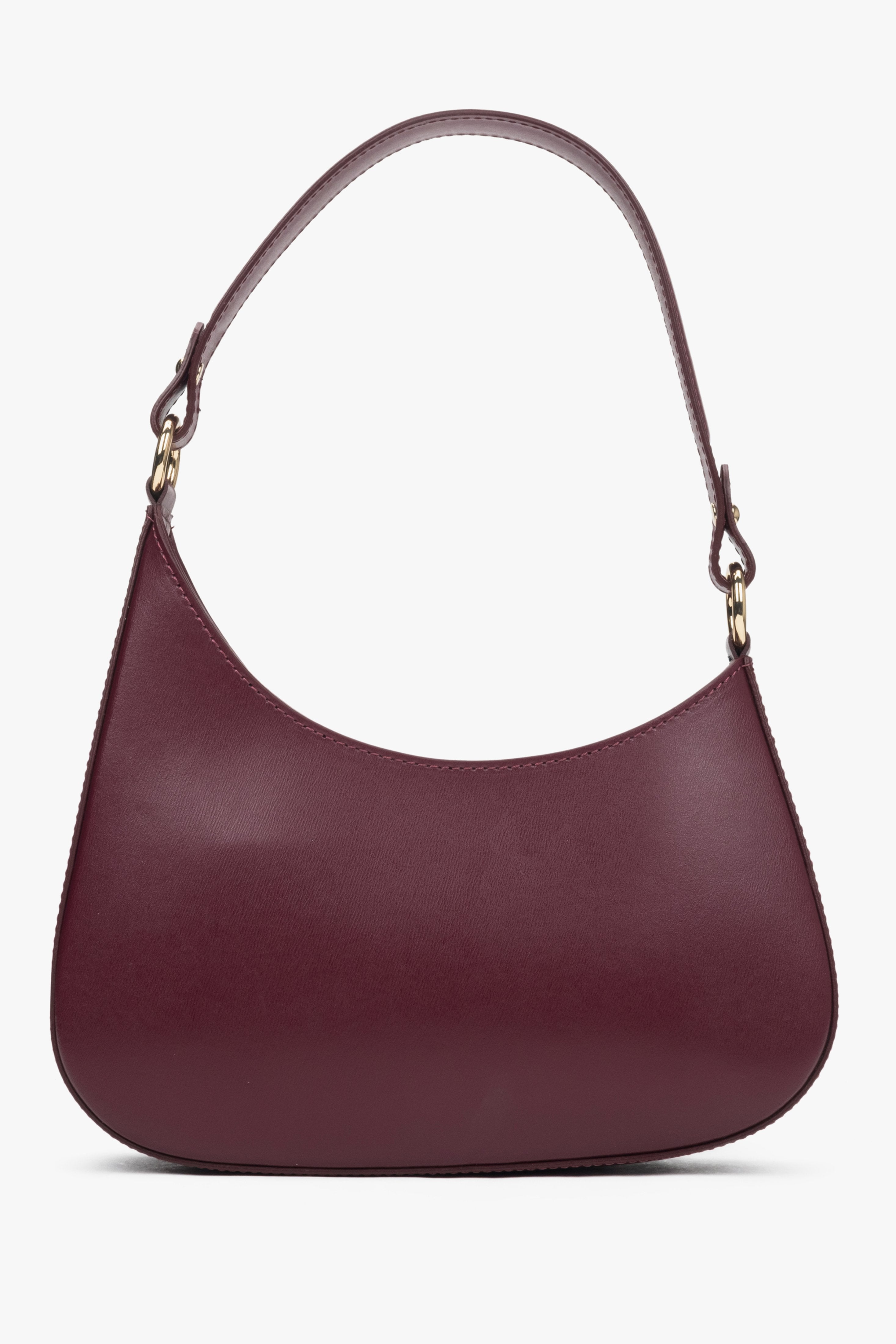 Women's Burgundy Shoulder Bag made of Premium Italian Genuine Leather Estro ER00116376