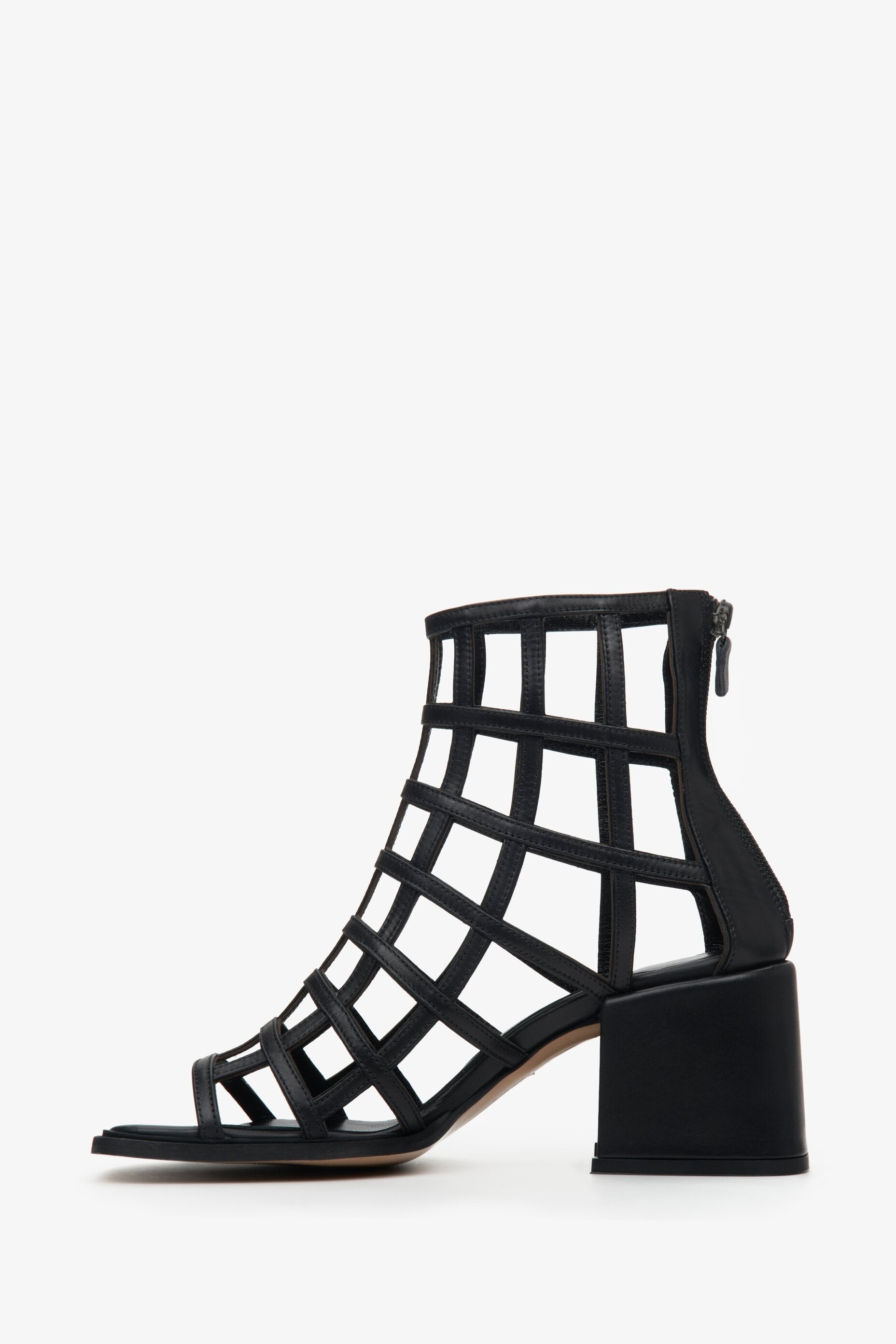 Open-toed women's block heel sandals Estro - profile.