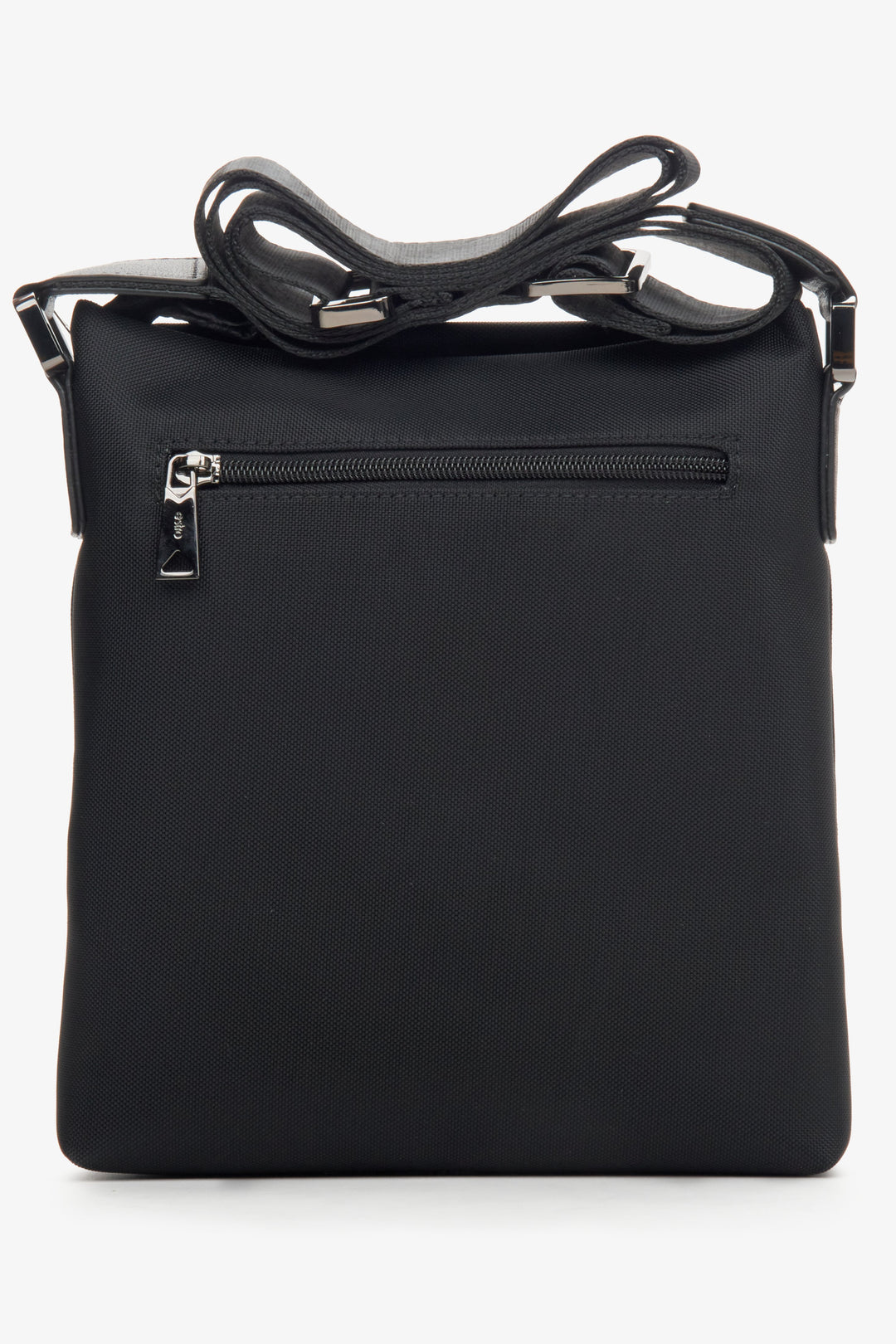 Men's black bag by Estro - reverse side.