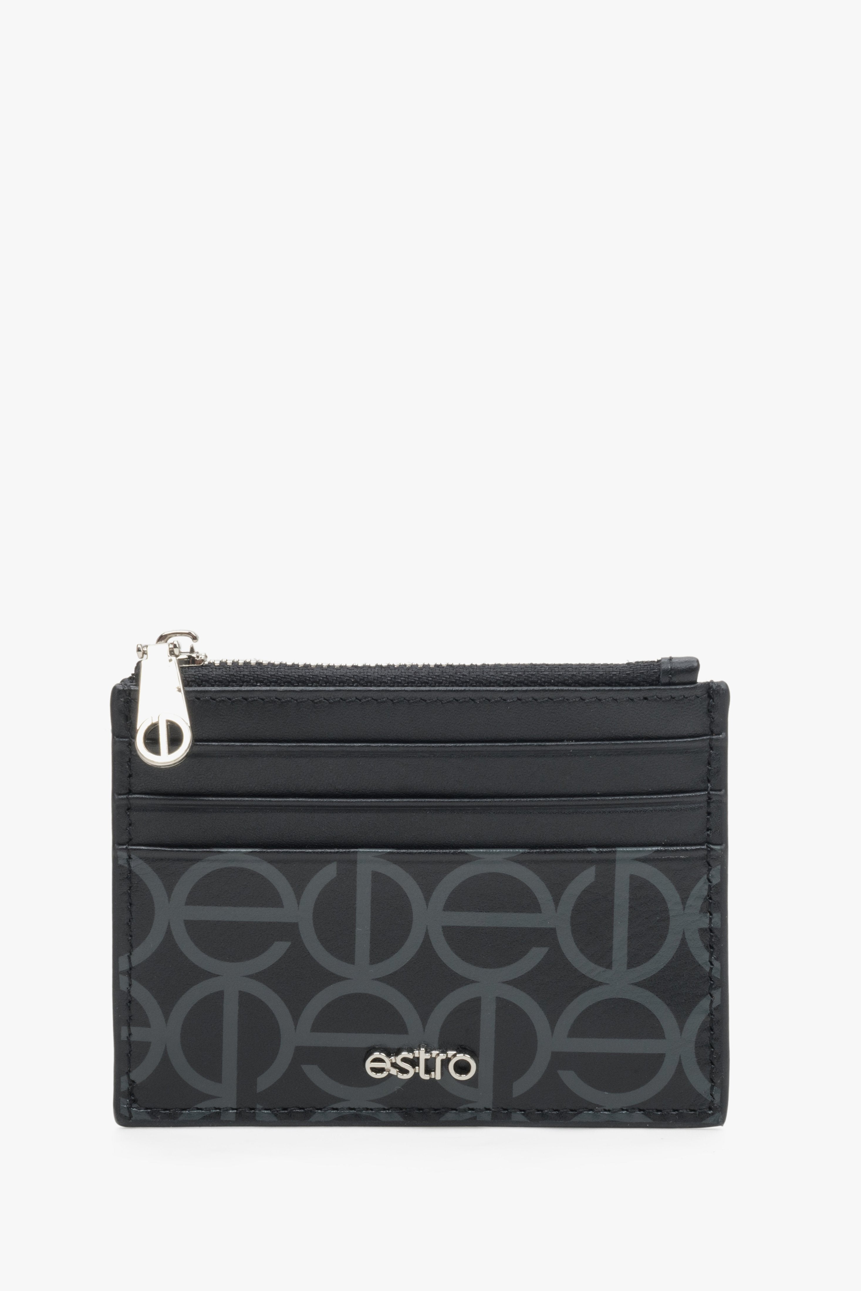 Women s Black Jet Set Mini Logo Wallet ESTRO Online Store Estro.eu