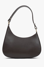 Women's Dark Brown Shoulder Bag made of Premium Italian Genuine Leather Estro ER00116375.