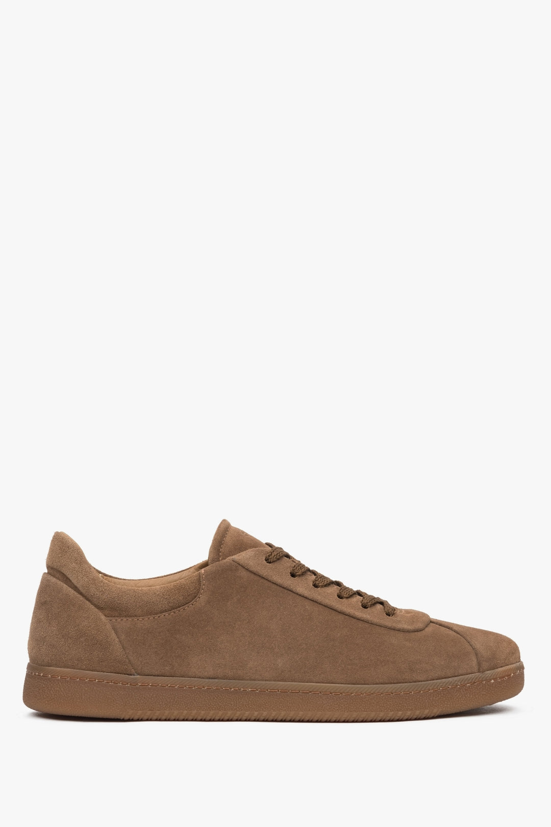 Men's Brown Sneakers made of Premium Italian Genuine Velour Estro ER00117295.