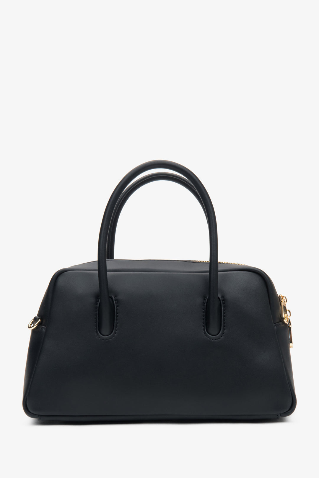Women's Black Satchel Bag made of Genuine Leather Estro ER00116834.