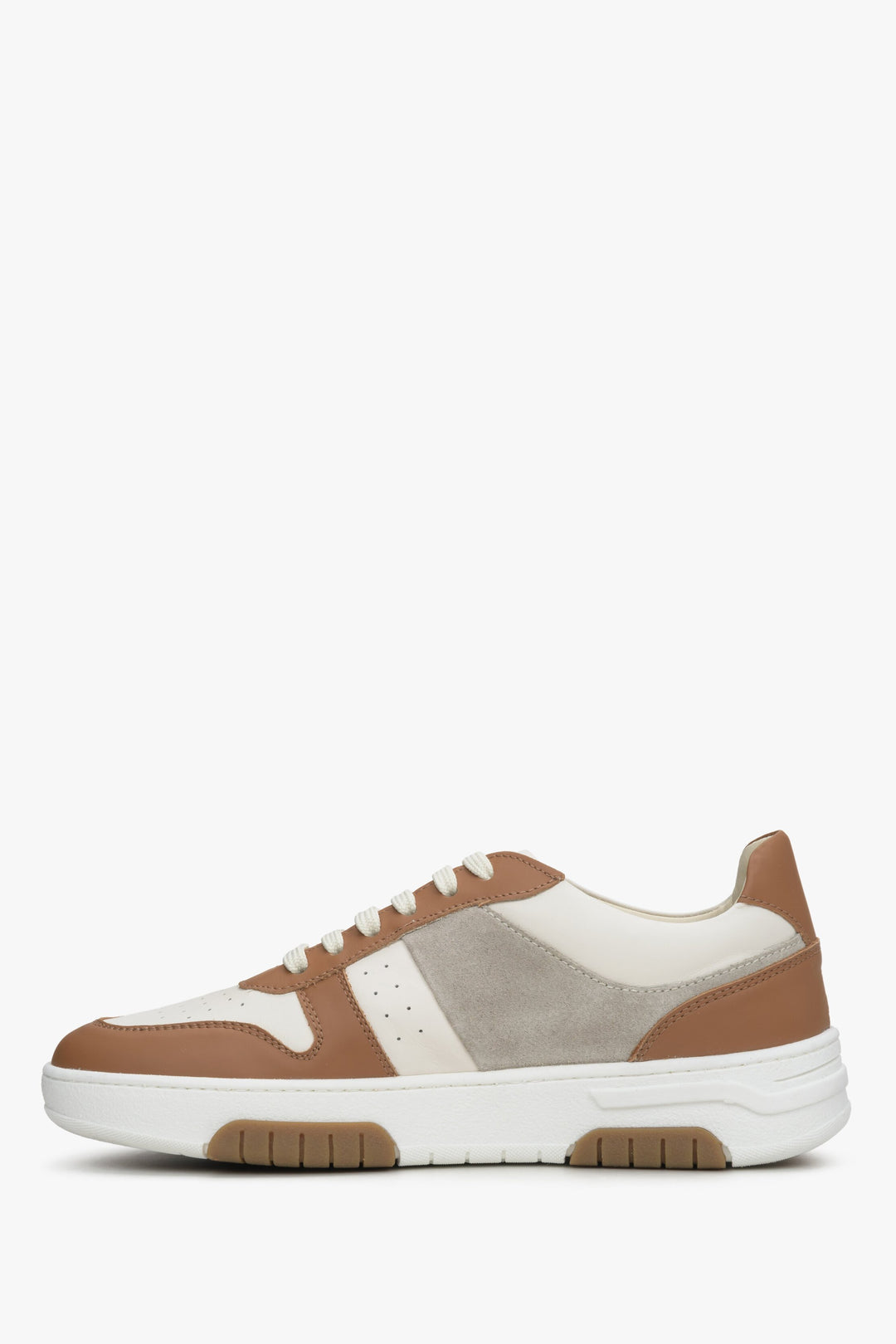 Estro women's brown and white sneakers - shoe profile.