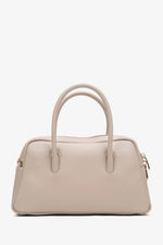 Women's Beige Satchel Bag made of Genuine Leather Estro ER00116837.