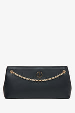Women's Black Bag with Gold Chain Estro ER00114937