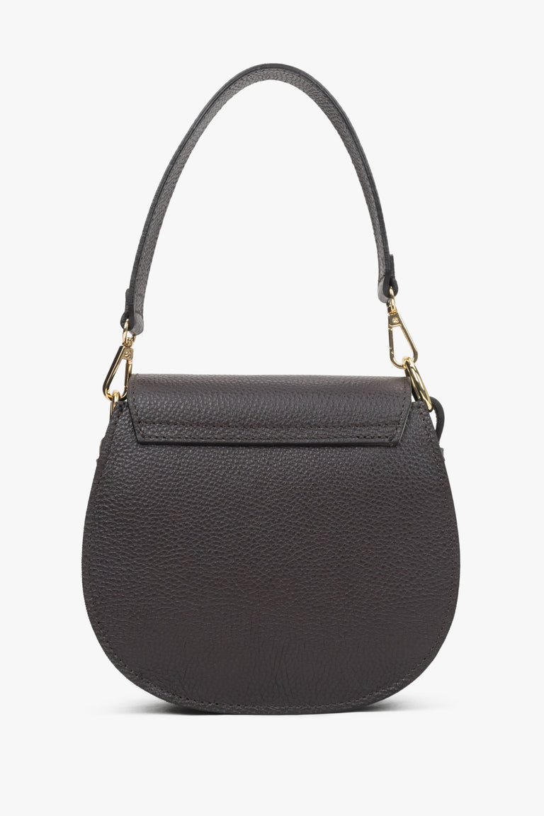 Women's dark brown crossbody bag made in Italy.