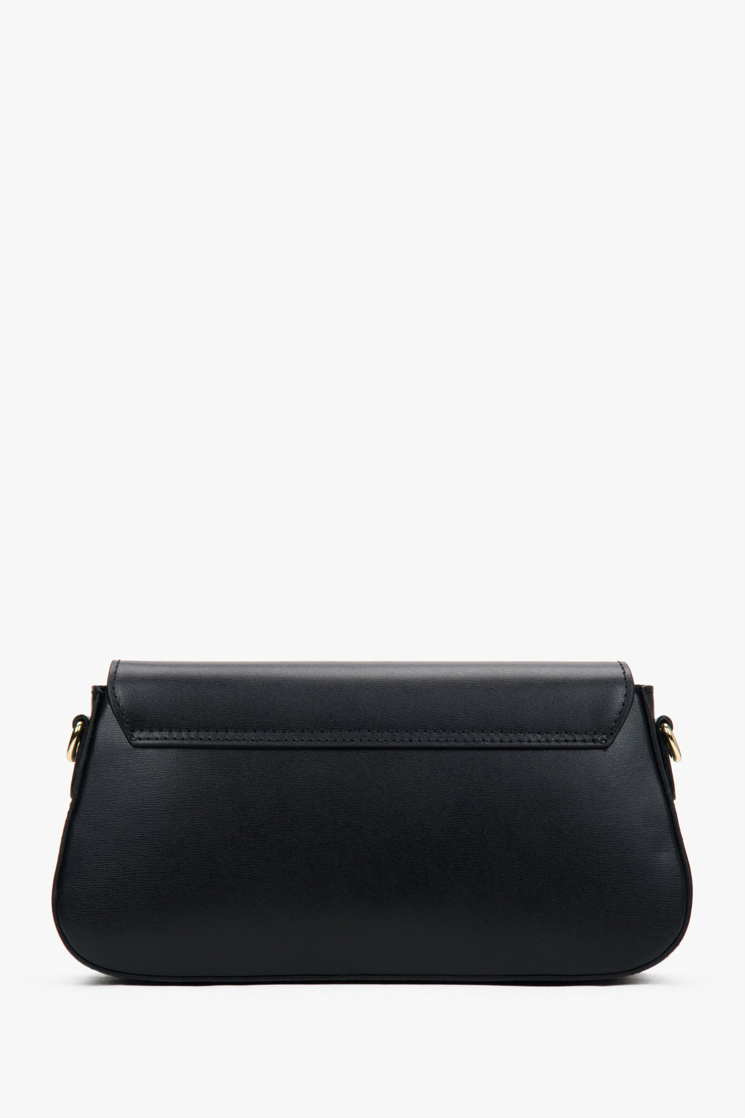 Premium women's crossbody bag made of italian genuine leather – black, Estro.