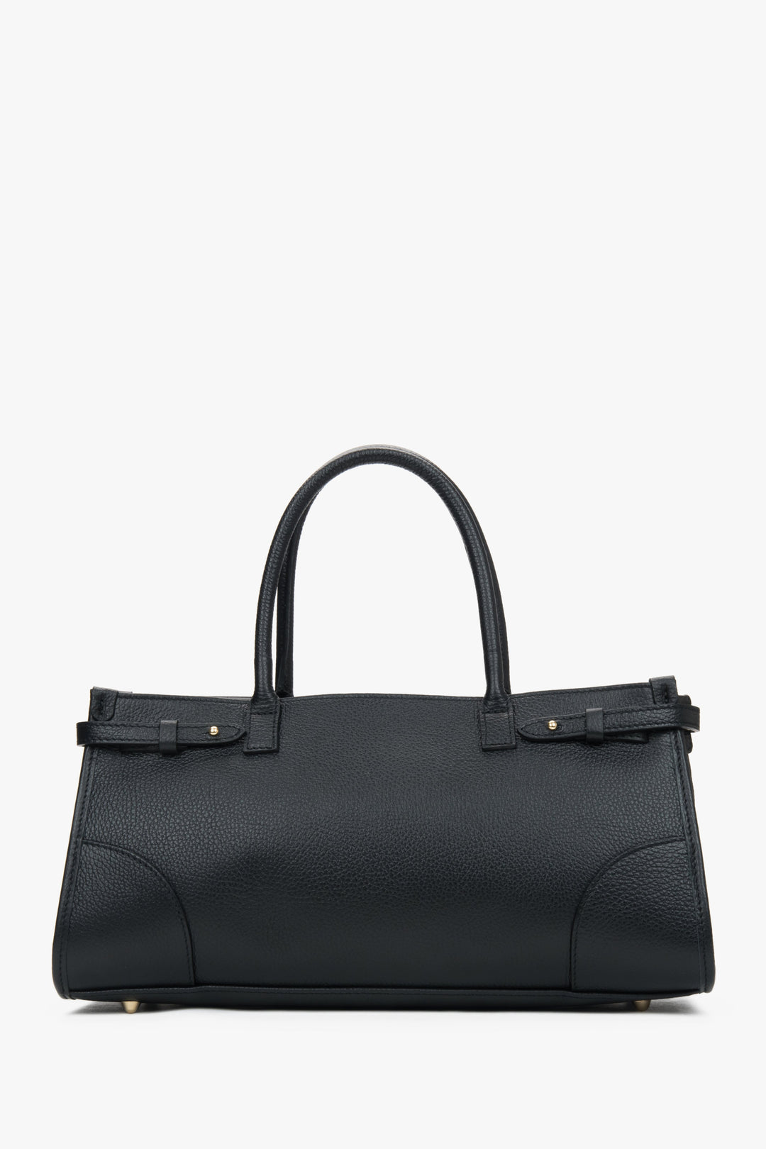 Women's Black Tote Handbag made of Premium Italian Genuine Leather Estro ER00117491.