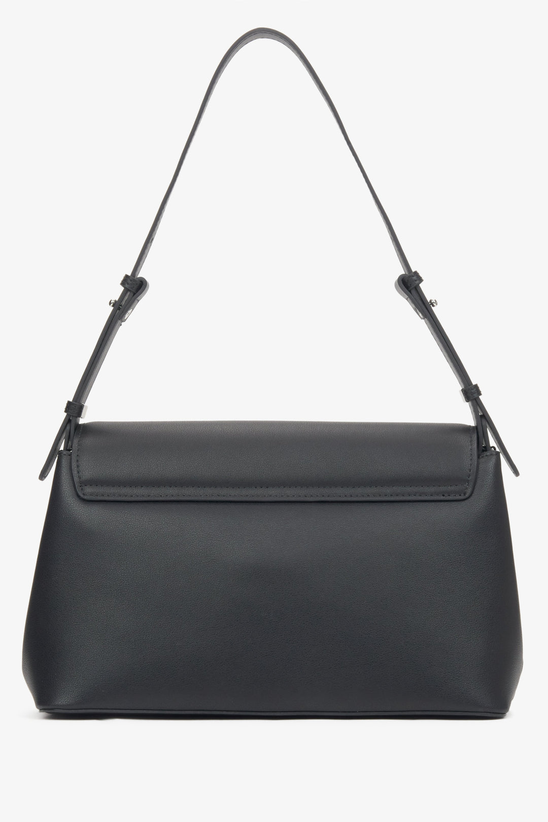 Black leather women's crossbody bag Estro.