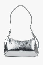 Women's Silver Leather Handbag Estro ER00116809.