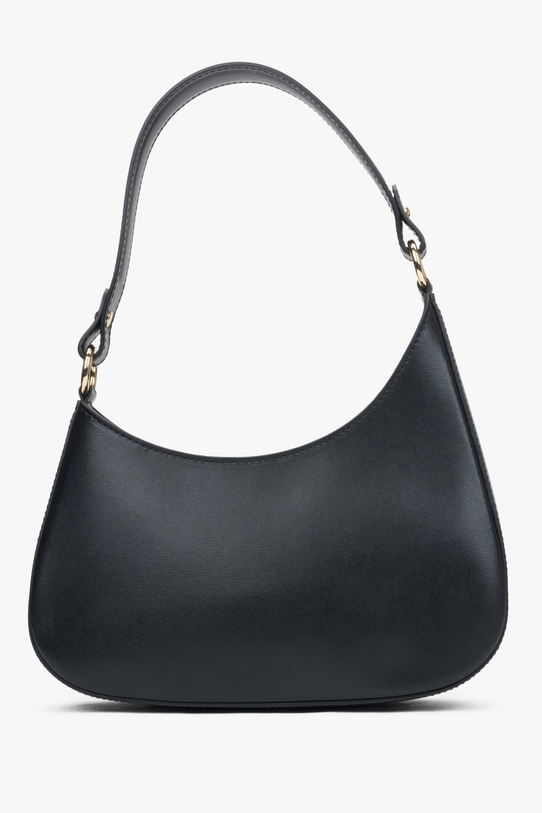 Women's Black Shoulder Bag Crafted from Italian Genuine Leather.