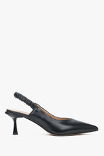 Women's Black Leather Slingback Pumps Estro ER00115115.