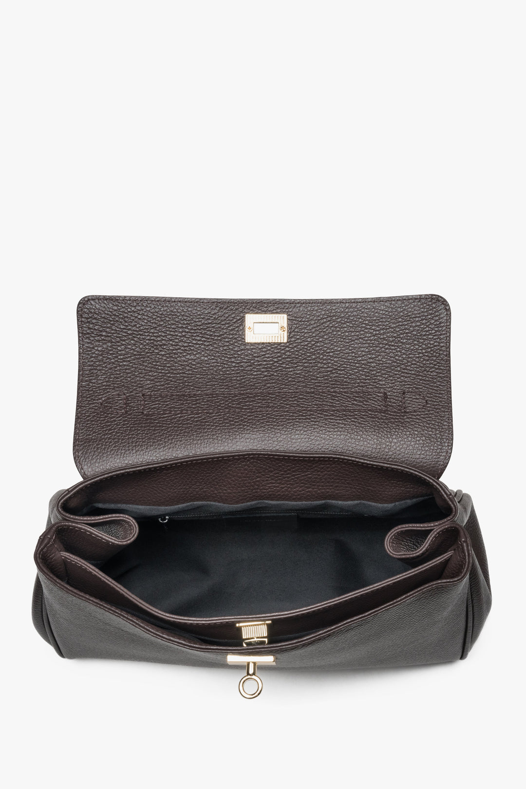 Women's Dark Brown Satchel Handbag Made with Premium Italian Leather.