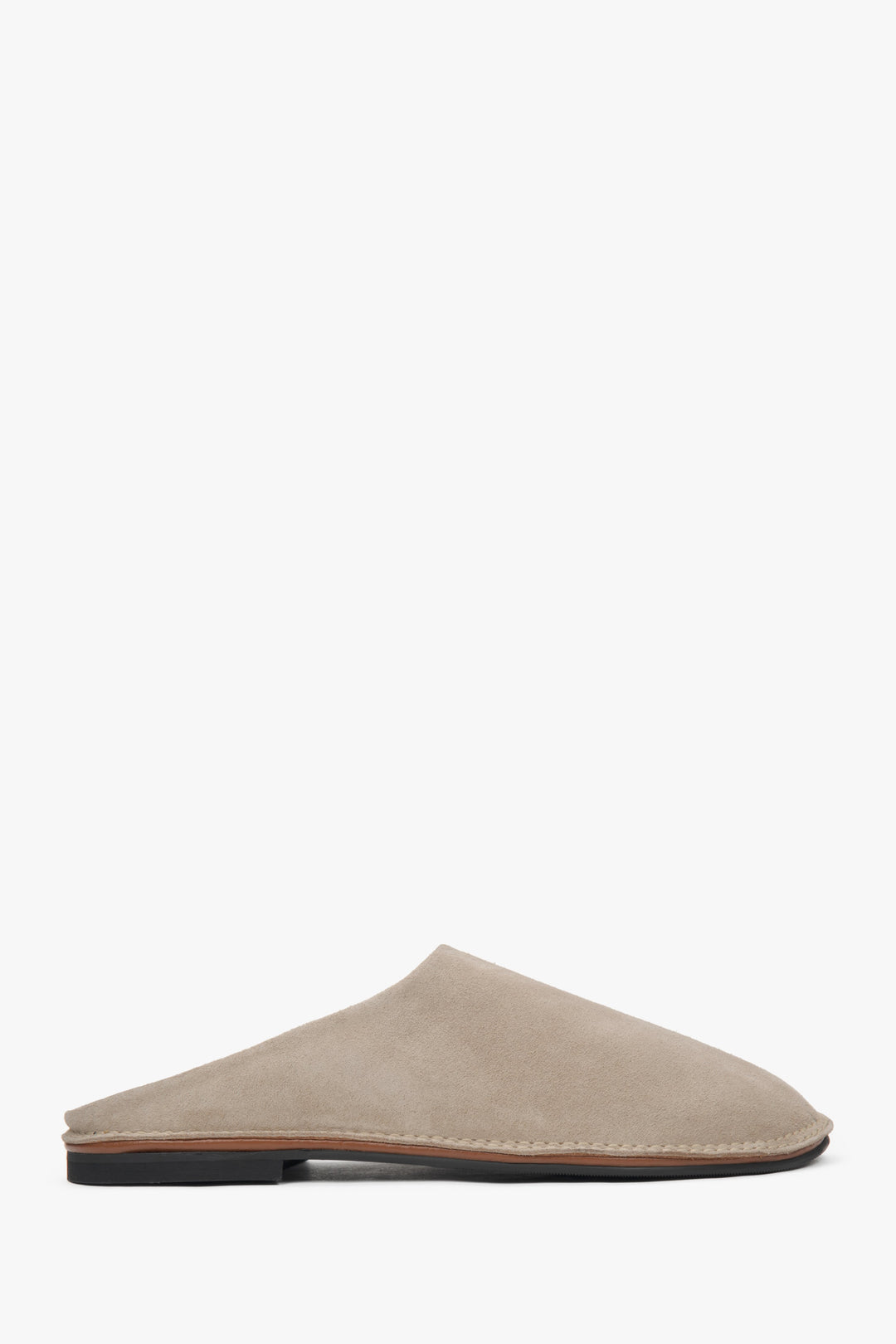Women's Soft Light Beige Velour Mules Estro ER00117374.