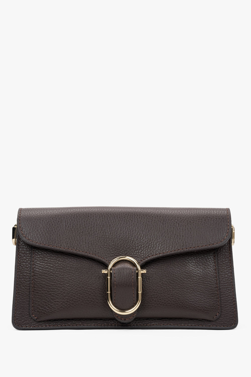 Women's Small Saddle Brown Shoulder Bag, Handmade in Italy.