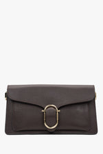 Women's Small Saddle Brown Shoulder Bag, Handmade in Italy.