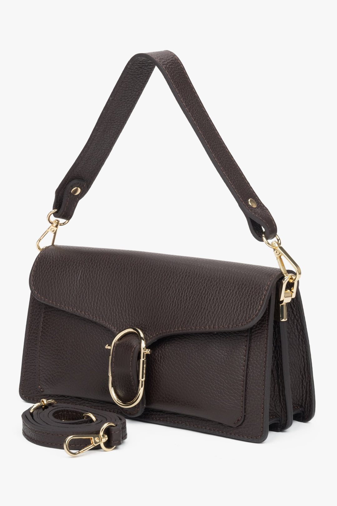 Women's Small Saddle Brown Shoulder Bag by Estro.