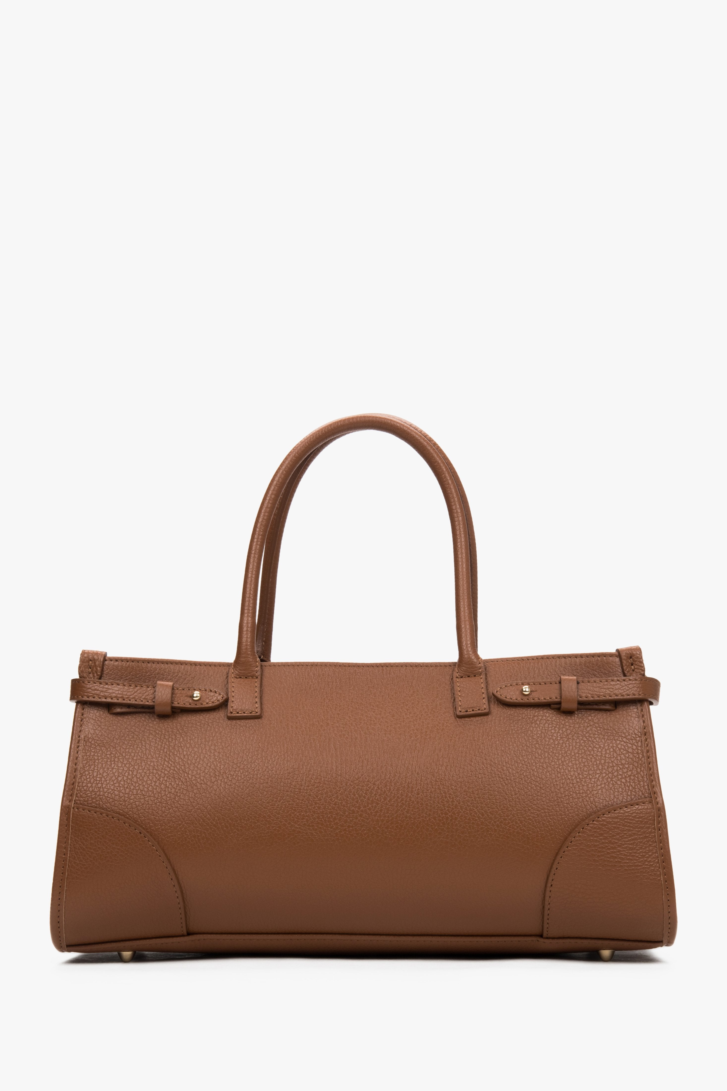 Women's Brown Tote Handbag made of Premium Italian Genuine Leather Estro ER00117433.