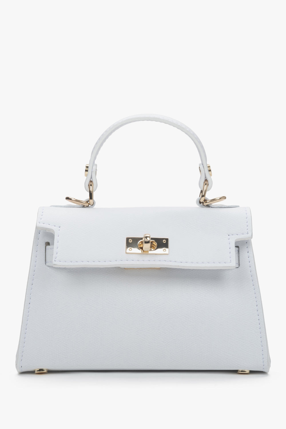 Women's White Satchel Handbag made of Premium Italian Genuine Leather Estro ER00117428.