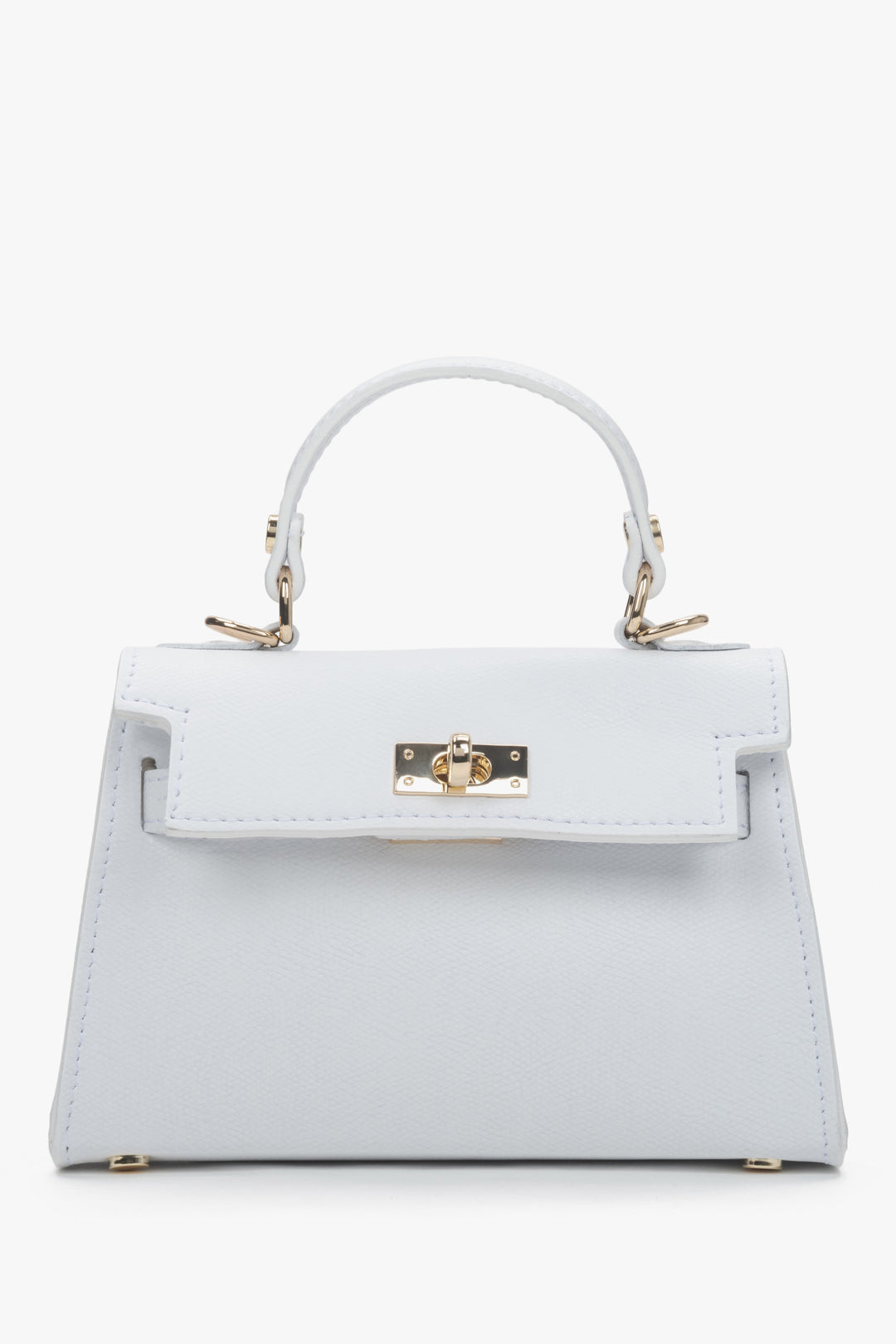 Women's White Satchel Handbag made of Premium Italian Genuine Leather Estro ER00117428.