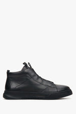 Men's Black Ankle Boots made of Genuine Leather Estro ER00112223.