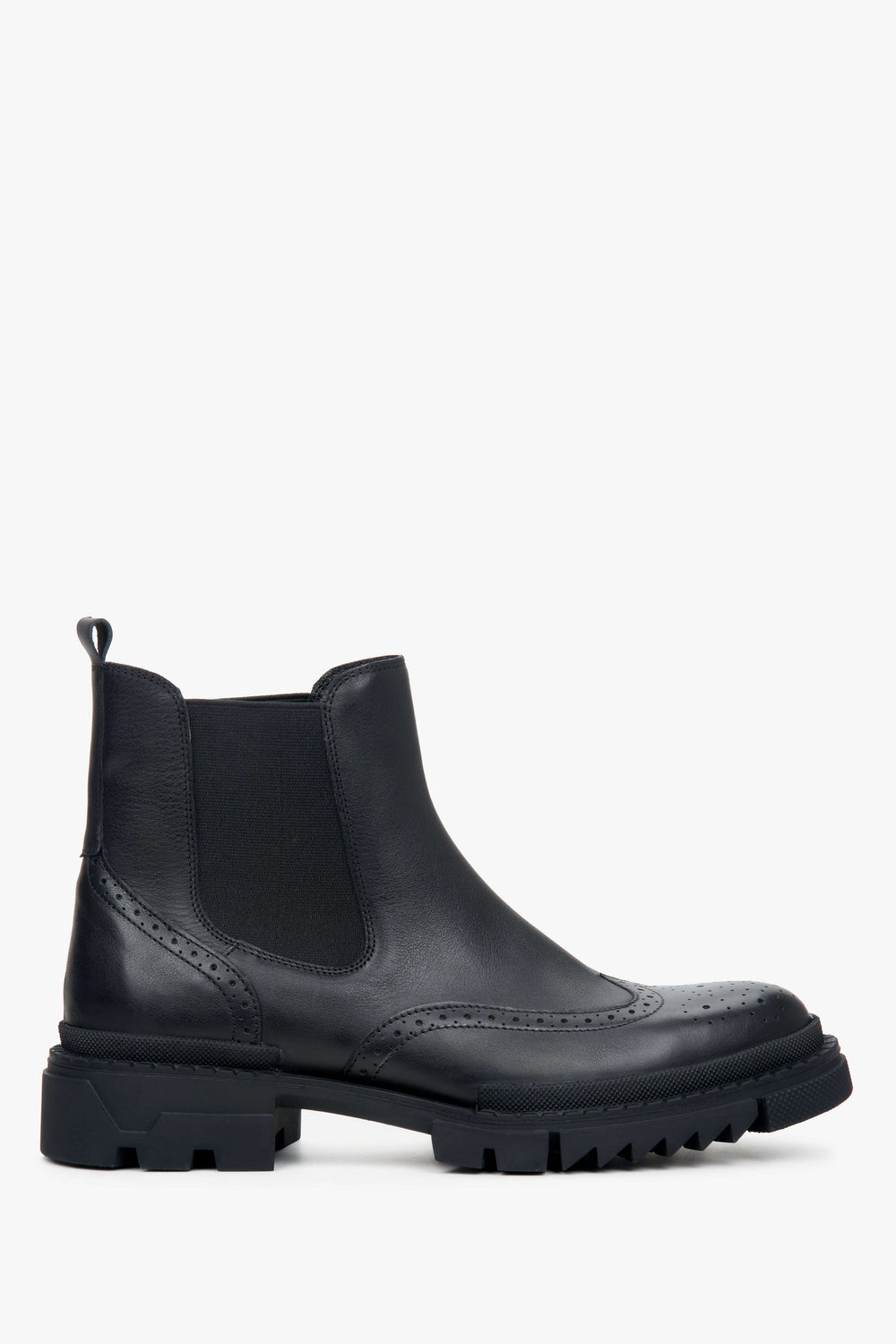 Men's Black Chelsea Boots made of Genuine Leather Estro ER00111978.