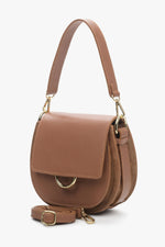 Italian Leather Small Brown Crossbody Bag Estro ER00114084