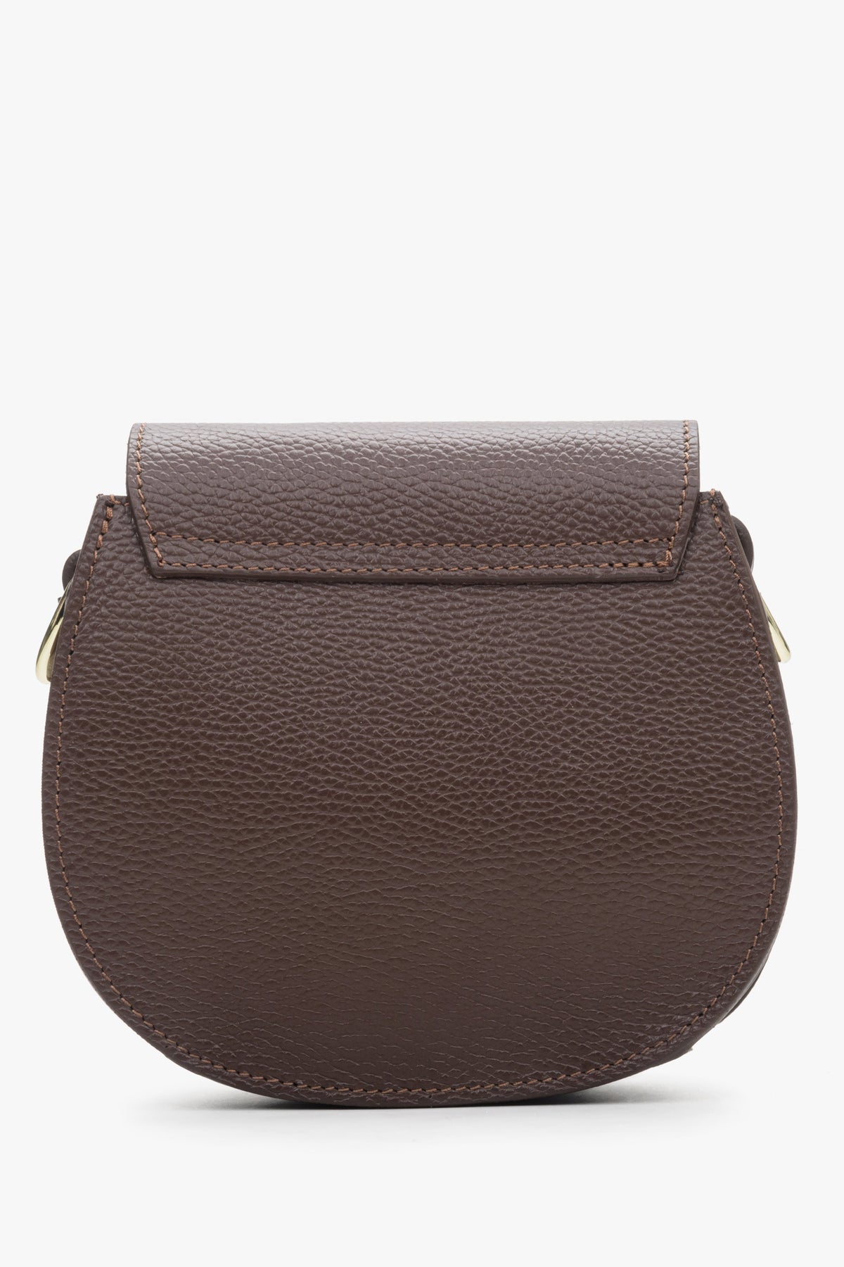 Handmade in Italy women's saddle brown leather bag.