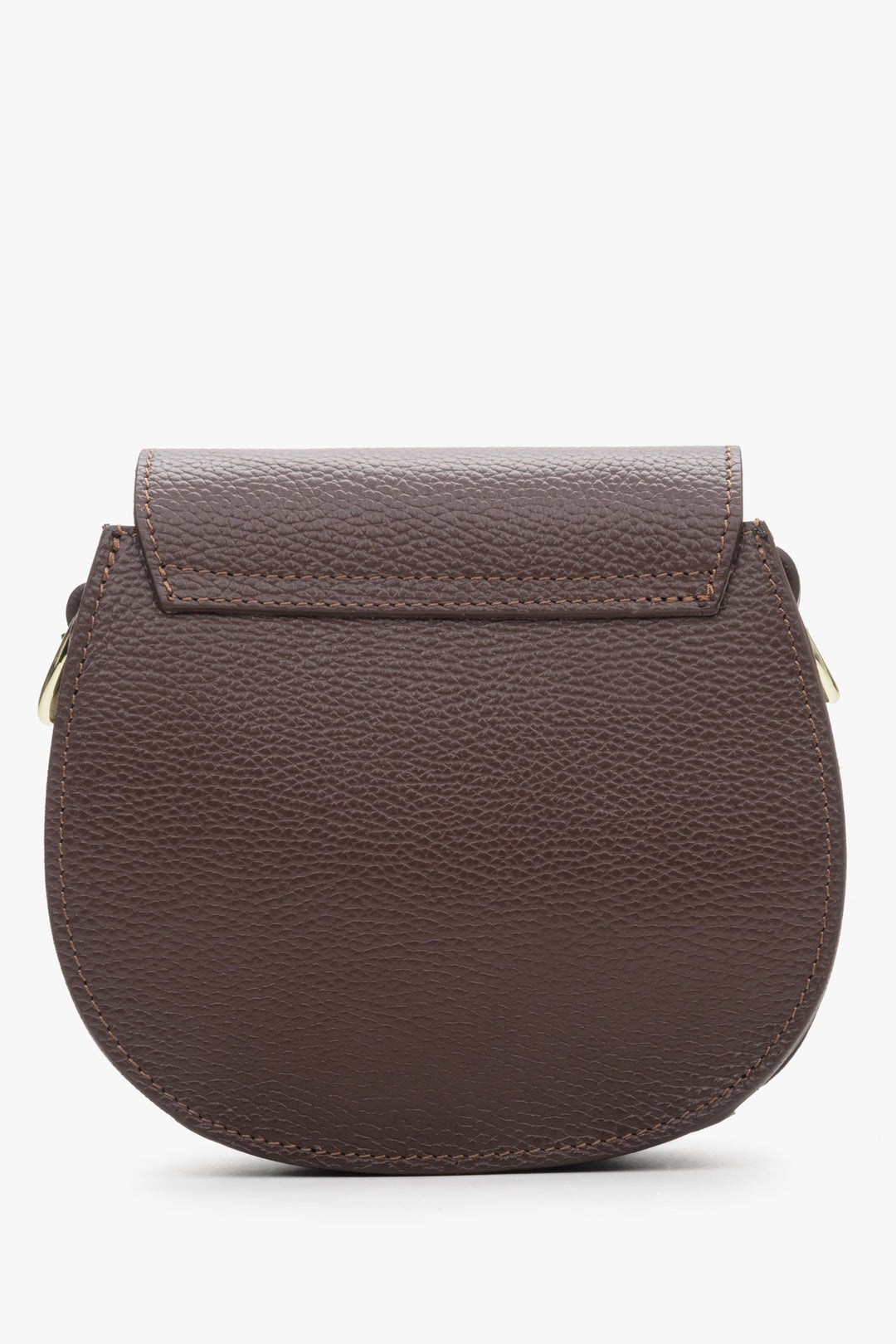 Handmade in Italy women's saddle brown leather bag.