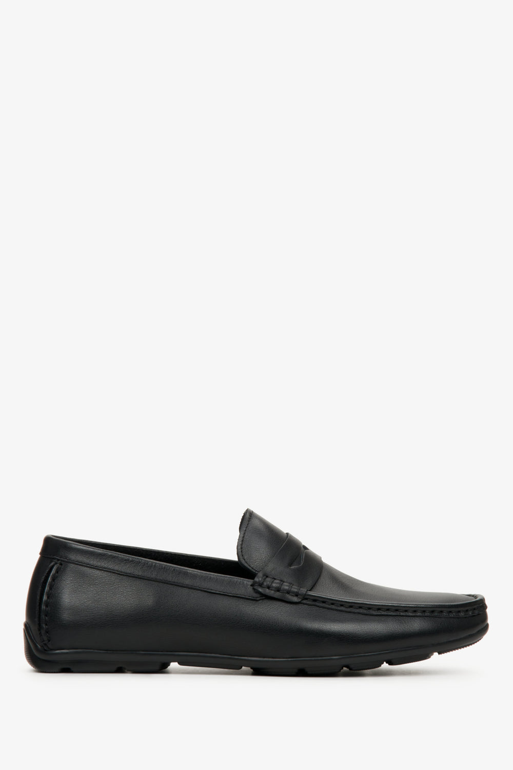 Men's Black Loafers made of Genuine Leather Estro ER00112550.