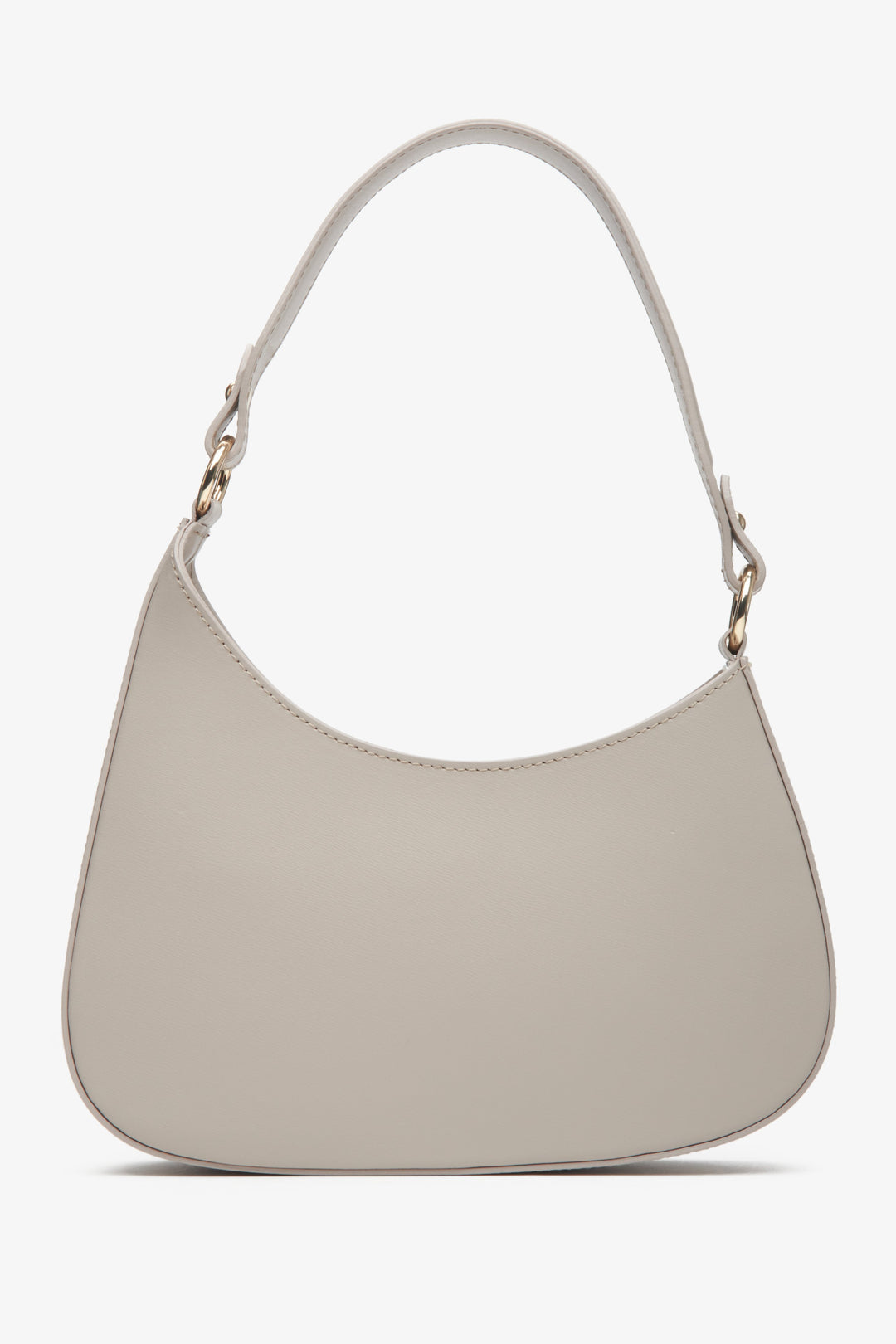 Women's beige & grey leather shoulder bag by Estrо.