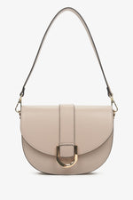 Women's Beige Handbag made from Genuine Leather Estro ER00112539.