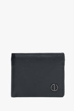 Men's Black Leather Wallet with a Subtle Brand Logo Estro ER00116304