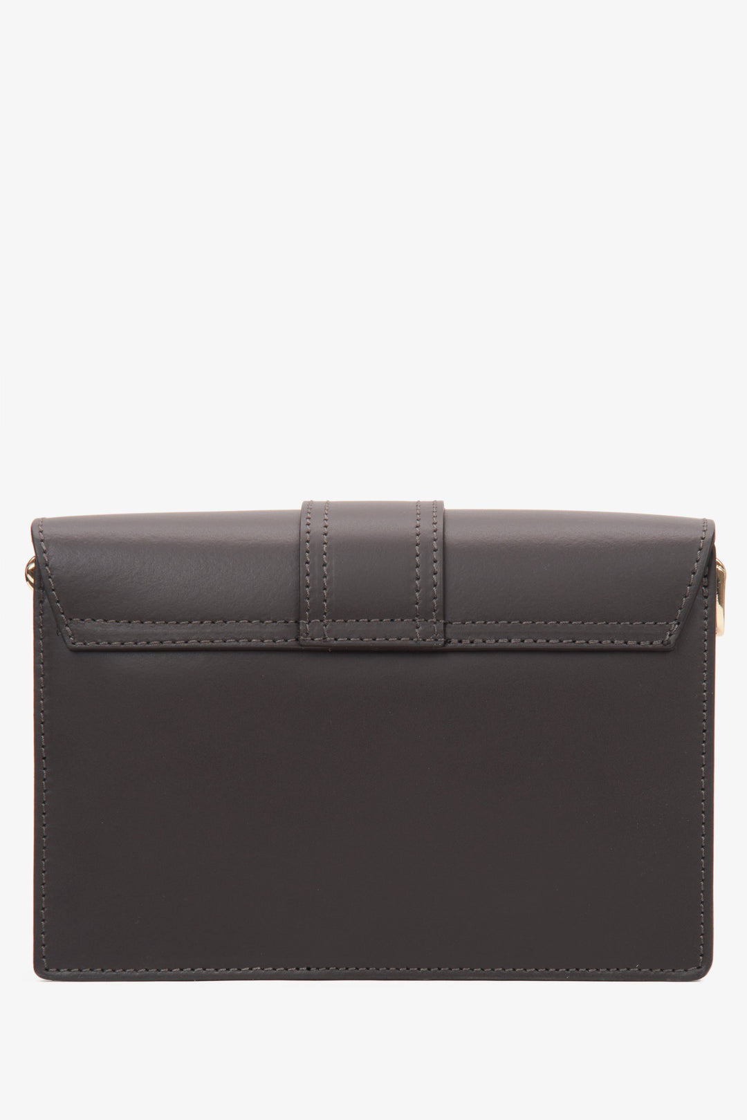 Elegant women's dark brown bag - reverse.