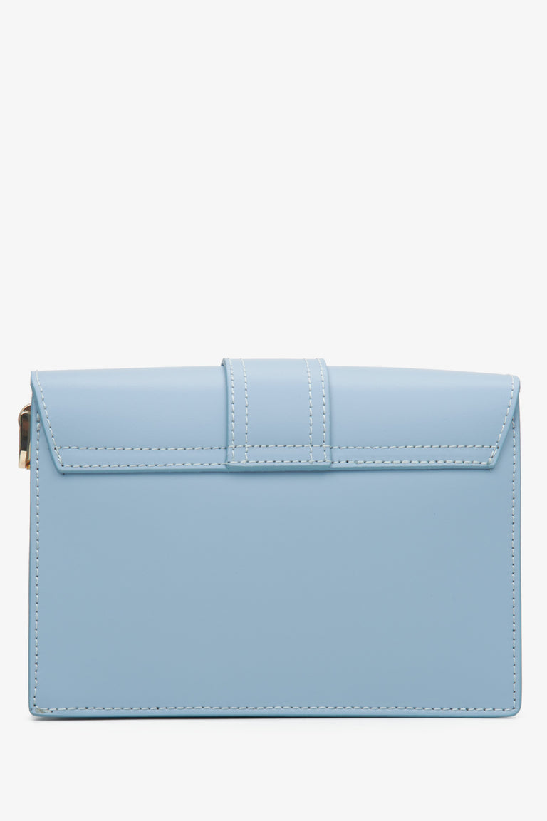 Elegant women's light blue bag - reverse.