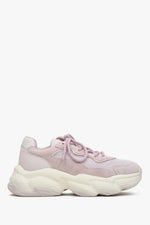 Light Violet Women's Sneakers on a Chunky Platform with Mixed Materials ES 8 ER00113372.