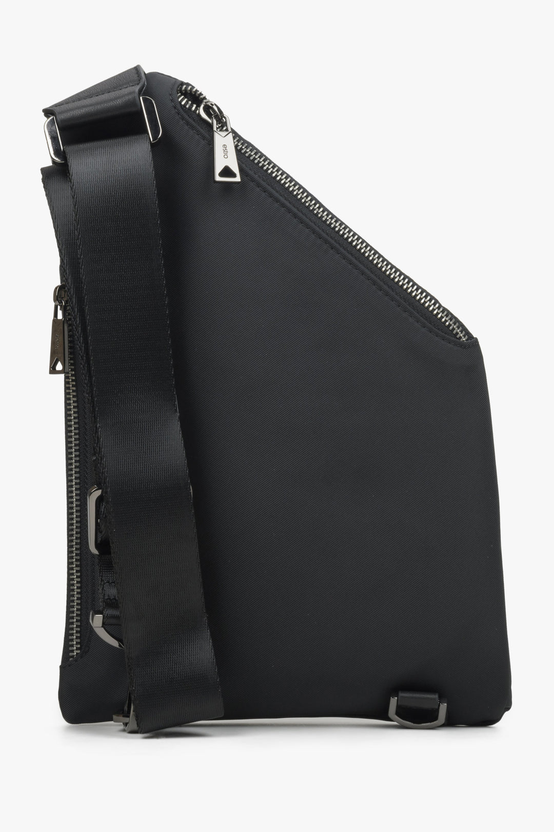 Estro men's leather-textile pouch - reverse side.