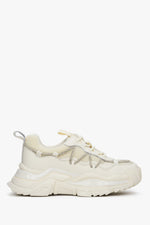 Women's Beige Sneakers made of Combined Materials ES 8 ER00112606.