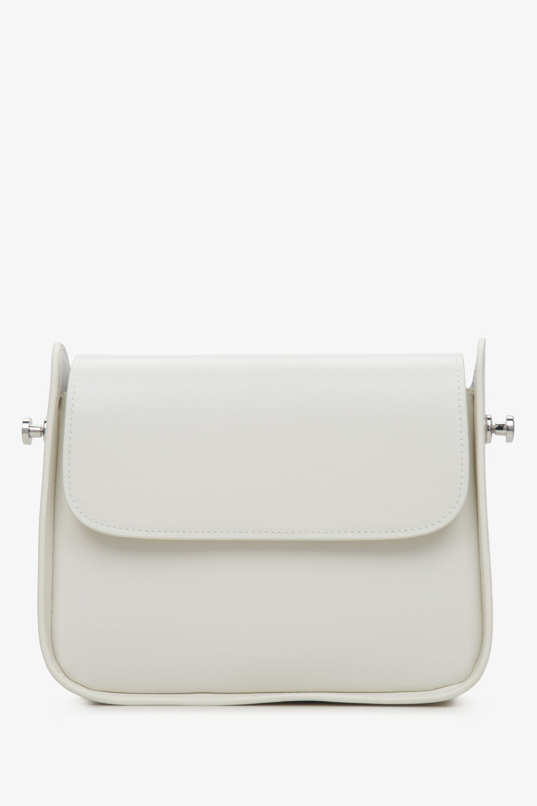 Women's Milky-Beige Leather Shoulder Bag Estro ER00115660.