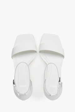 Women's White Heeled Sandals, Estro Model ER00115219