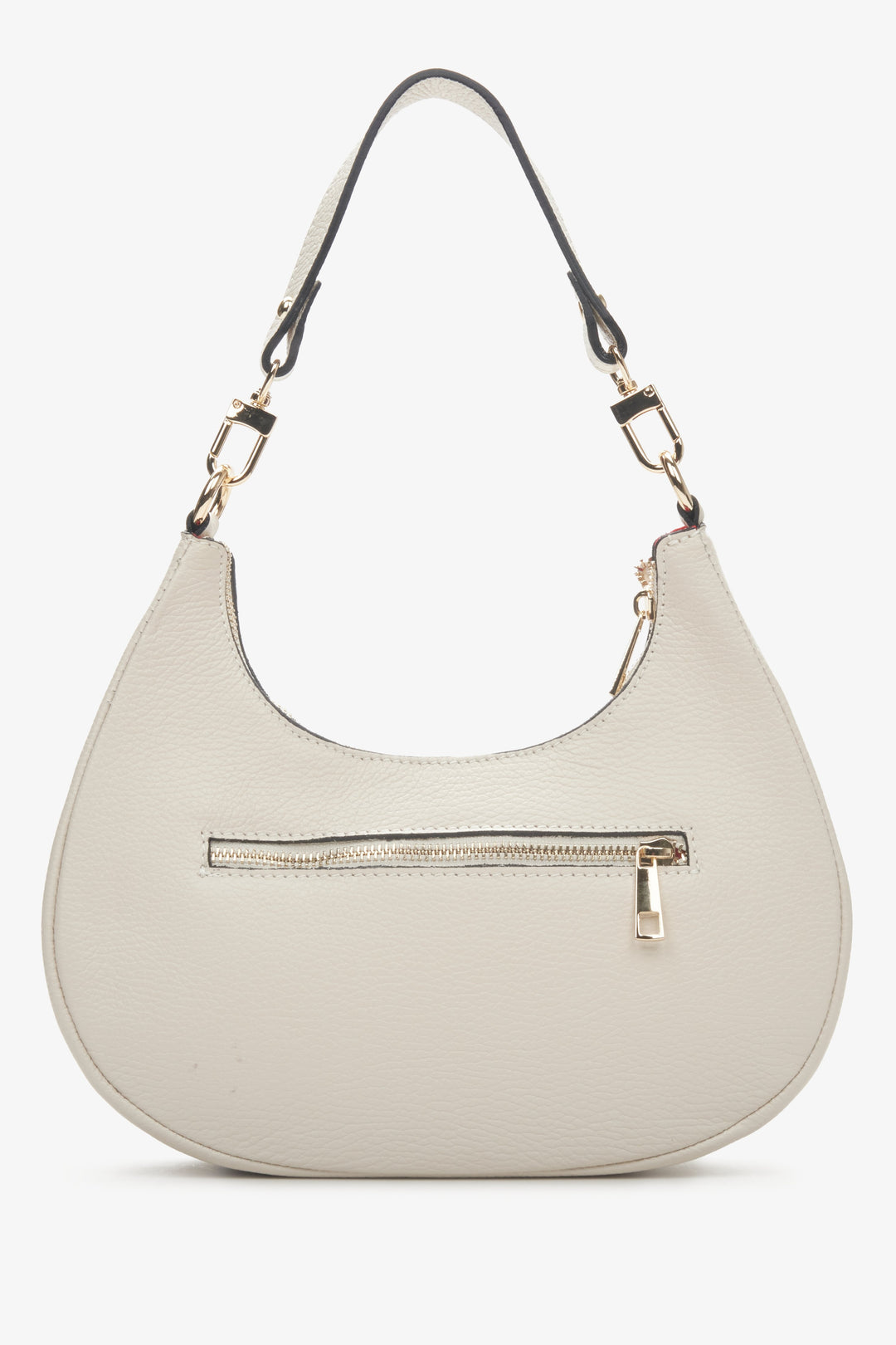 Women's shoulder bag in light beige Estro - reverse.