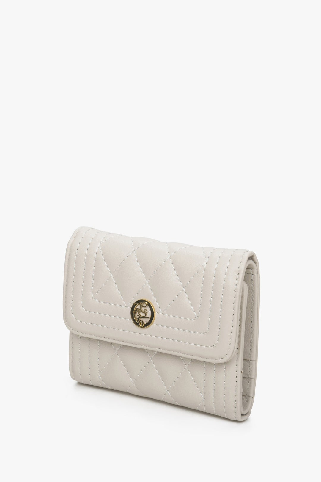 Women's light beige Estro wallet.