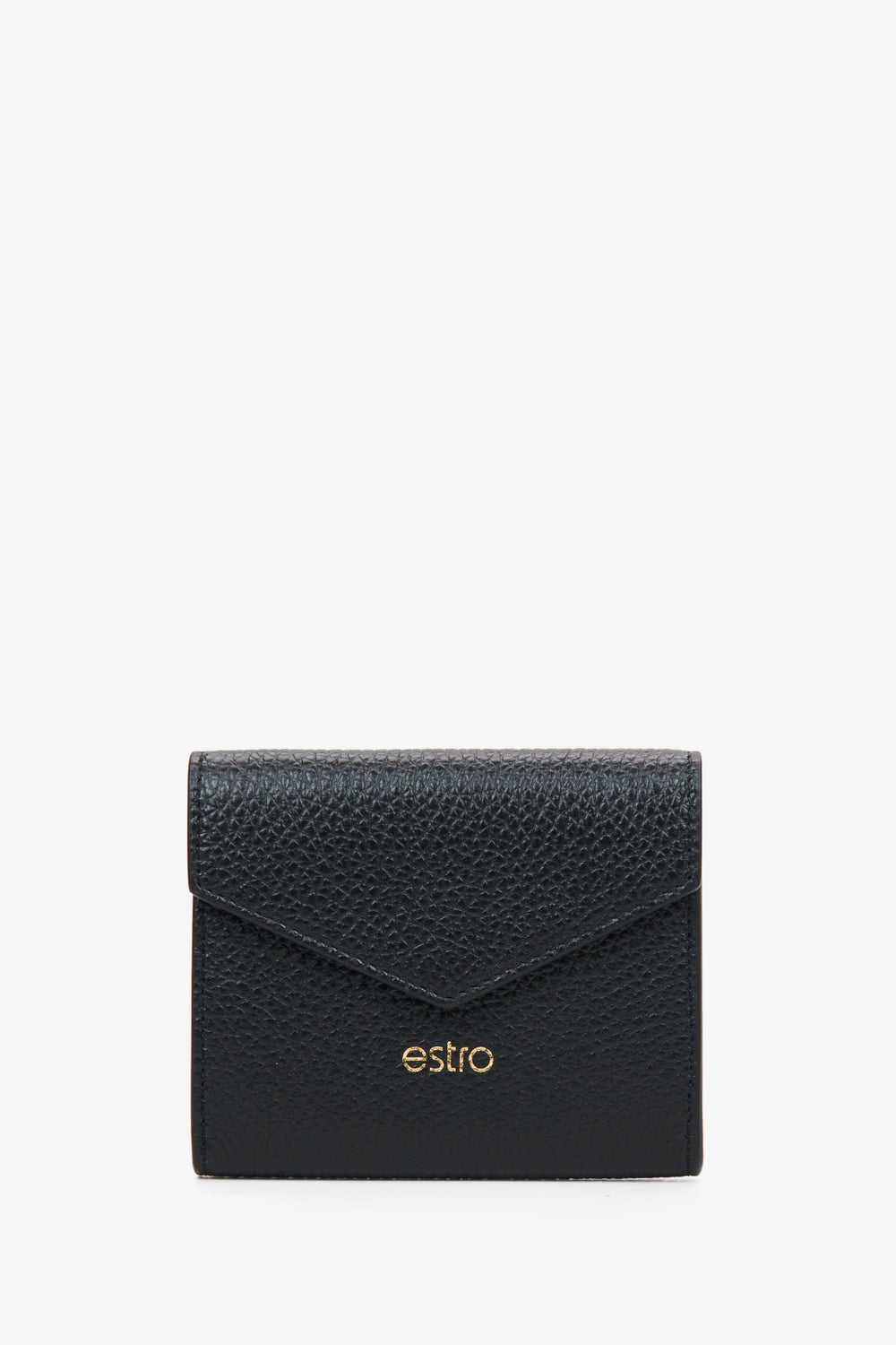 Women's Small Black Wallet made of Genuine Italian Leather Estro ER00115022.