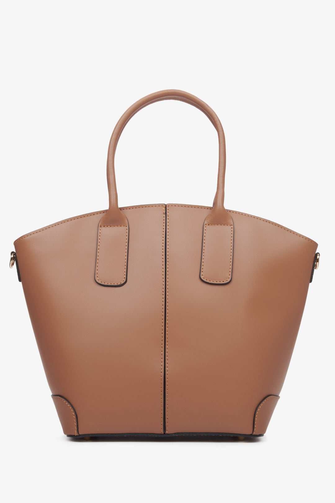Estro women's brown shopper bag made of Italian genuine leather