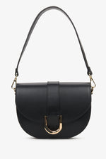 Women's Black Leather Crossbody Bag made in Italy Estro ER00112540