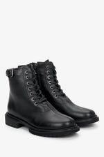 Women's Black Ankle Boots made of Genuine Leather Estro ER00110081.